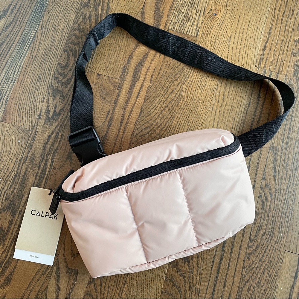 Calpak Luka Belt Bag in Rose Quartz